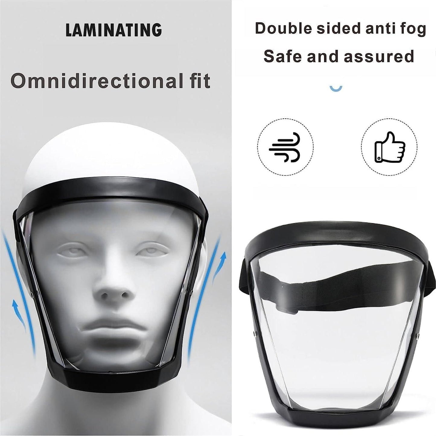 Full Face Anti-Fog Transparent Face Mask